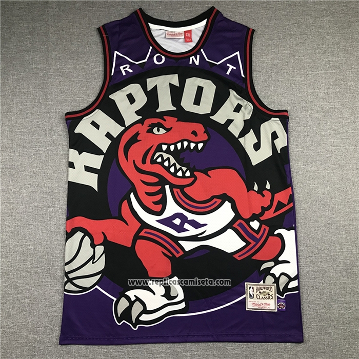 Camiseta Toronto Raptors Tracy Mcgrady #1 Mitchell & Ness Big Face Violeta